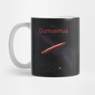 Oumuamua interstellar asteroid/ comet design asteroid day art Mug